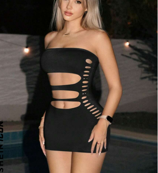 Cut Out Tube Bodycon Dress