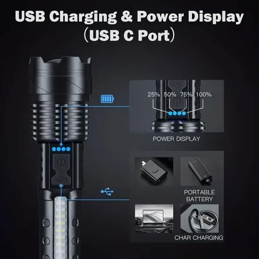 Super Powerful Rechargeable Torch Flood - Image 5