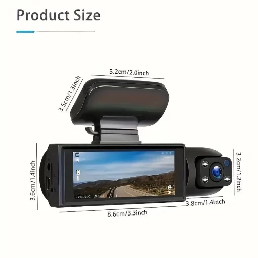 Vavupo 1080P Dual Dash Cam – Front and Inside Car Camera with IR Night Vision - Image 4