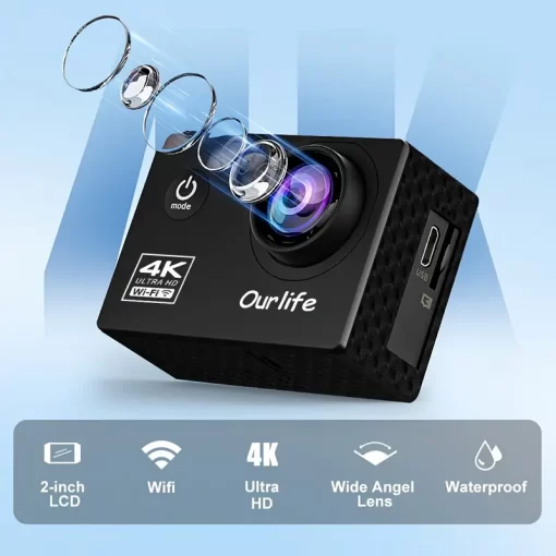 Ourlife Ultra-High Definition Underwater Sports Camera with WiFi - Image 4